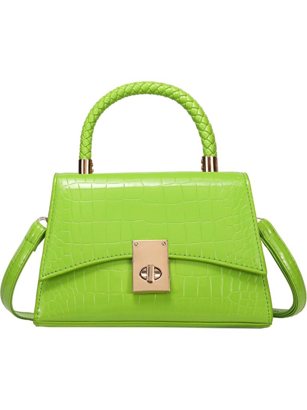 Women's Green Small Crossbody Bag Mini Satchel Cute Shoulder Purse Bag